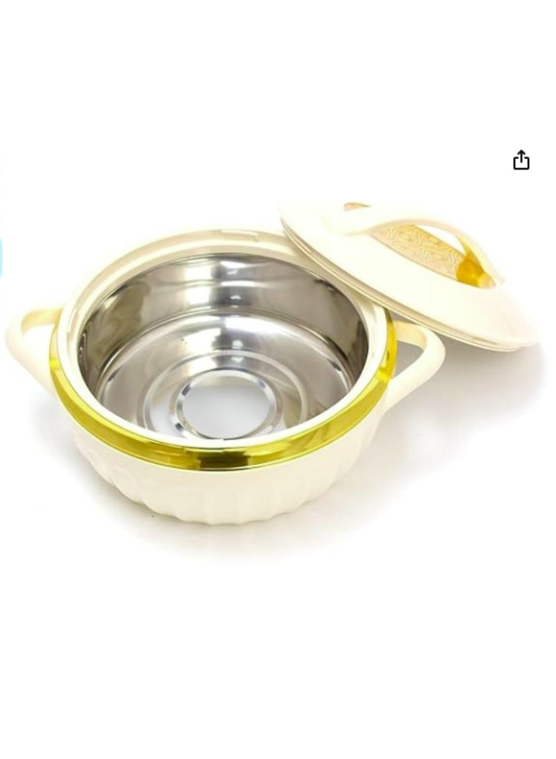 Stainless Steel Insulated Hotpot Serving Dishes with Lids (BEIGE, 2500ML,3500ML,5000ML)  - Image 4