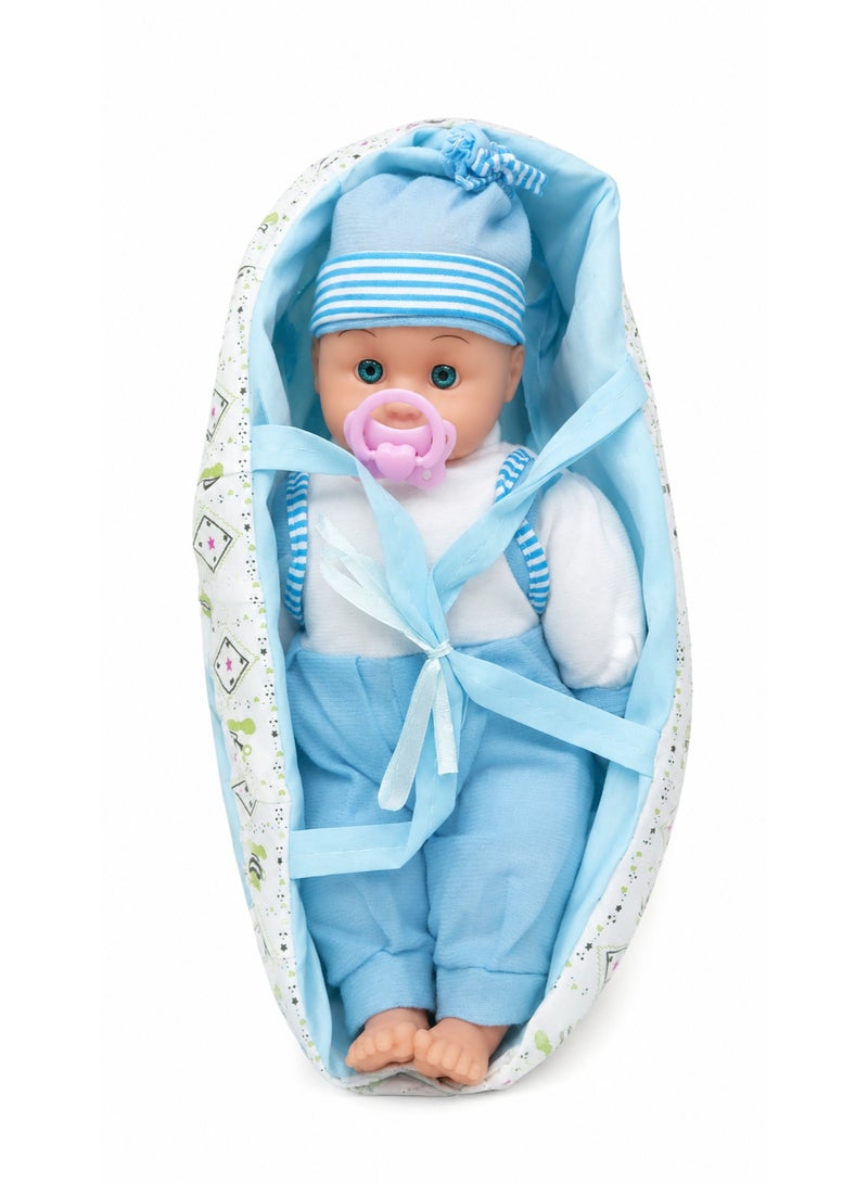 STORE 7 Realistic Baby Doll Set with Fabric Bed & Carry Bag – Girls Doll Playset with Soft Clothes & Accessories, Pretend Care Role Play Sleeping Doll Toy for Kids 3+ Years - Image 3