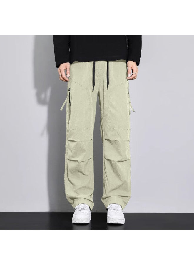 Vuug Outdoor Workwear Paratrooper Pants, Autumn And Winter Men's Wear, Straight-leg Trendy Casual Pants For Men, 5xl, Light Khaki - Image 1