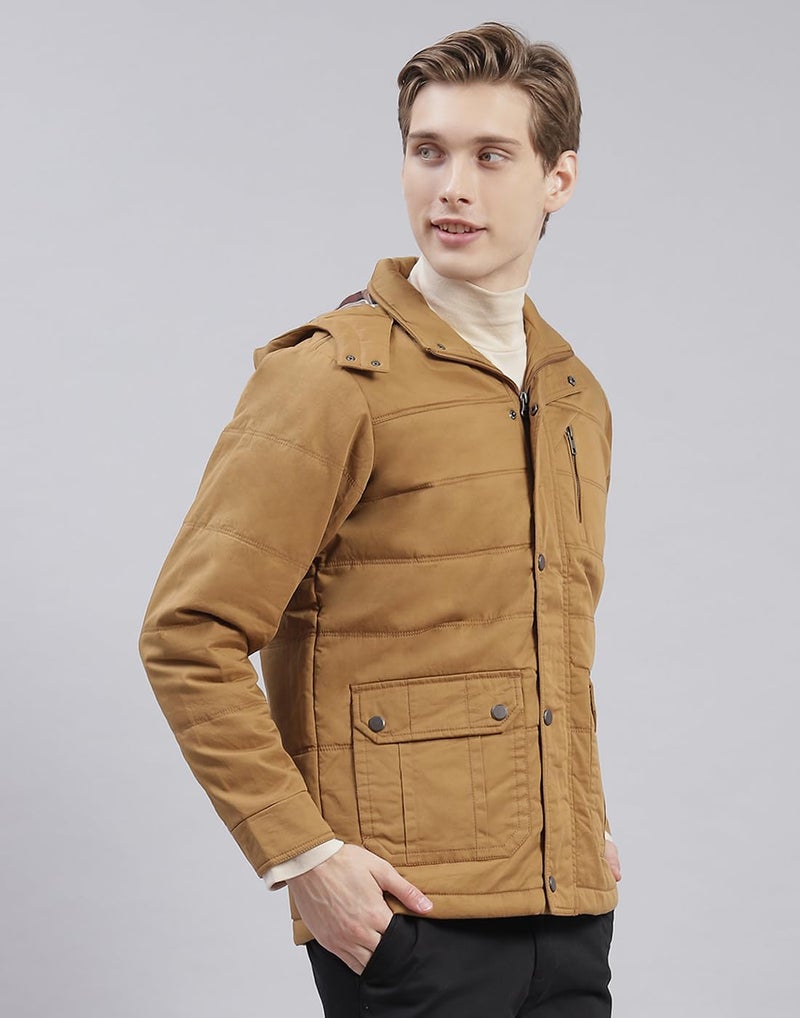 Monte Carlo Brown Solid Hood Jacket - Image 4