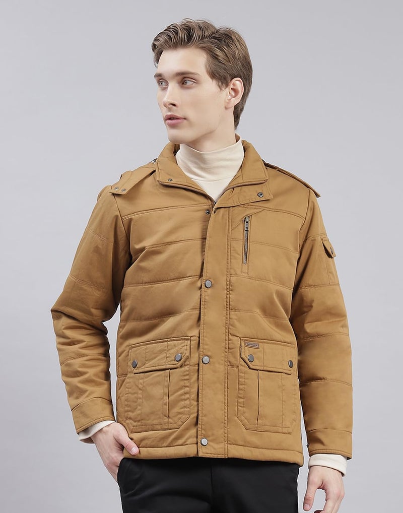 Monte Carlo Brown Solid Hood Jacket - Image 2