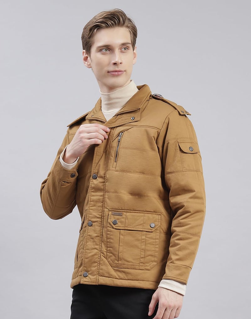 Monte Carlo Brown Solid Hood Jacket - Image 3