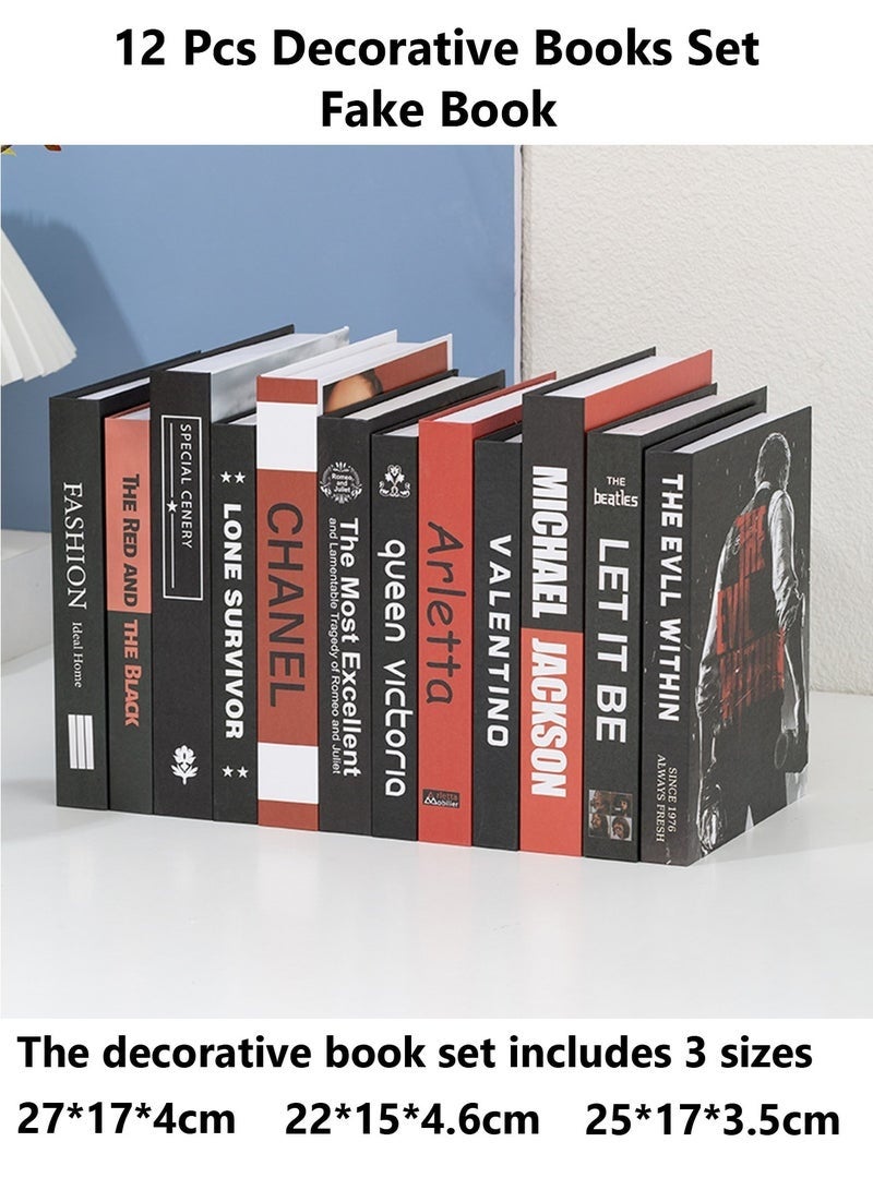 Bukela Decorative Books Set 12 Pcs Fashion Fake Book Modern Hardcover Decoration for Home Office Table Shelf - Image 2