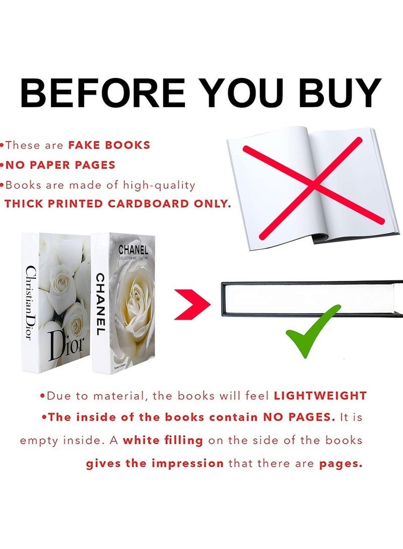 Bukela Decorative Books Set 12 Pcs Fashion Fake Book Modern Hardcover Decoration for Home Office Table Shelf - Image 3