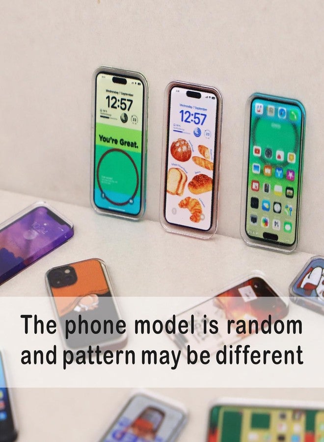 RillyRellow Miniature Mobile Phone, Dollhouse Mini Cell Phone, Miniature Mobile Phones Model, for Dollhouse Miniature Accessory, Fairy Garden, Diorama Decoration - Image 2