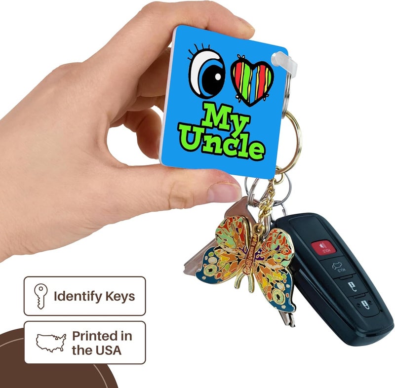 3dRose Uncle Gift Set  Mug Keychain and Card  Heart Design  Perfect for Birthday Family Celebration or Appreciation - Image 5