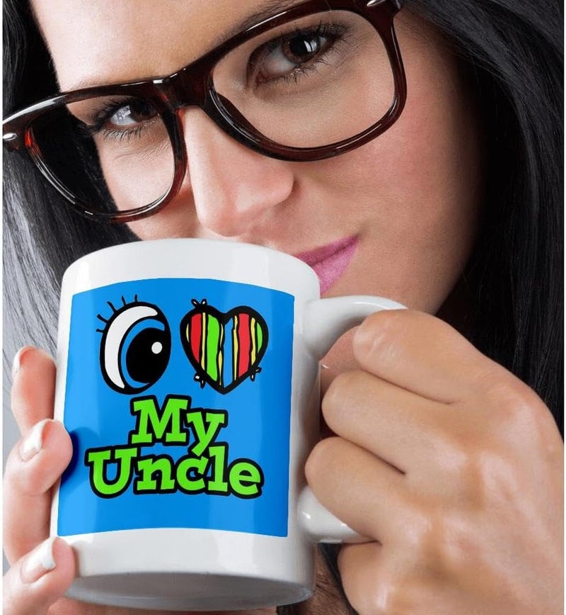 3dRose Uncle Gift Set  Mug Keychain and Card  Heart Design  Perfect for Birthday Family Celebration or Appreciation - Image 3