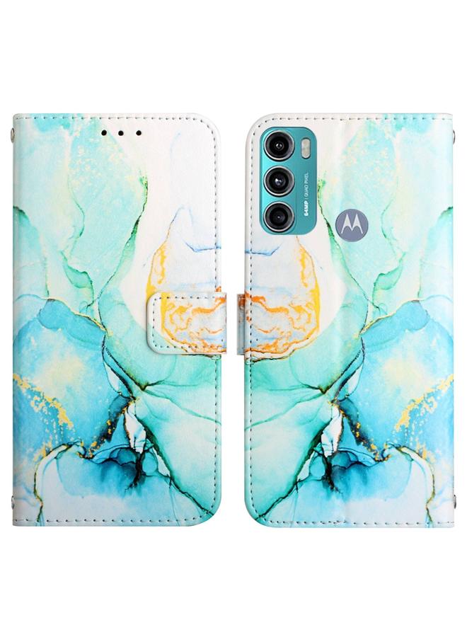 اس-توب جراب لهاتف Motorola Moto G40 / G60 PT003 جراب هاتف جلدي قابل للطي بنمط رخامي - Image 2