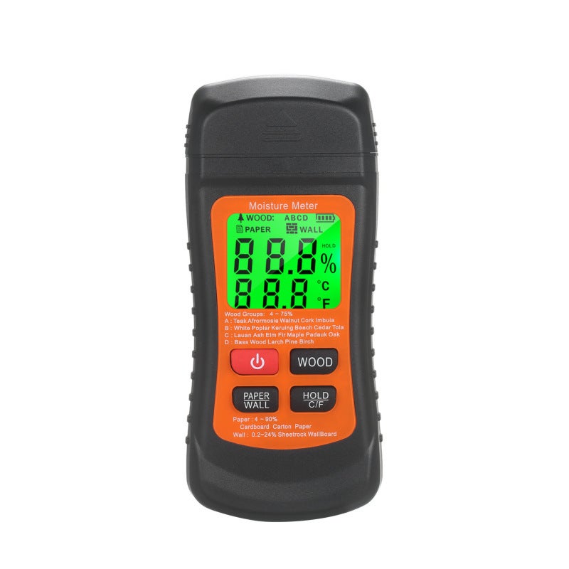 Wood Moisture Tester: Pin-Type Digital Moisture Meter - High-Precision Portable Wood Hygrometer for Woodworking Lumber Testing - Image 1