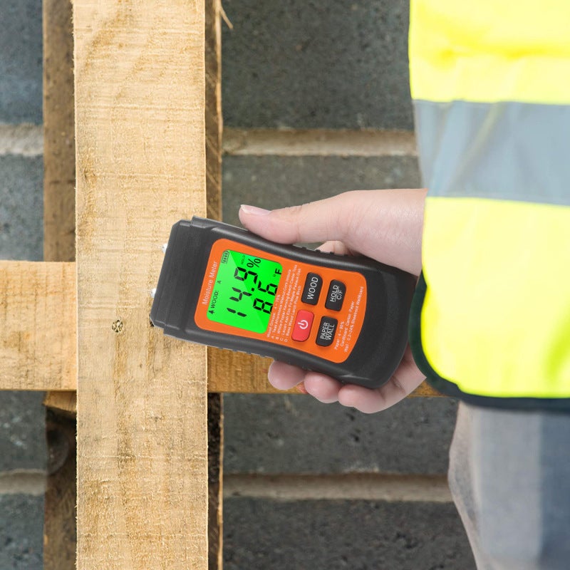 Wood Moisture Tester: Pin-Type Digital Moisture Meter - High-Precision Portable Wood Hygrometer for Woodworking Lumber Testing - Image 5