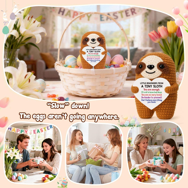 MBL Emotional Easter Essentials for Kids - Inspirational Easter Basket Stuffers Egg Fillers Relaxation Motivational Cheer Crochet Sloth Birthday Graduation Gift for College Students Teen Men Friends - Image 4