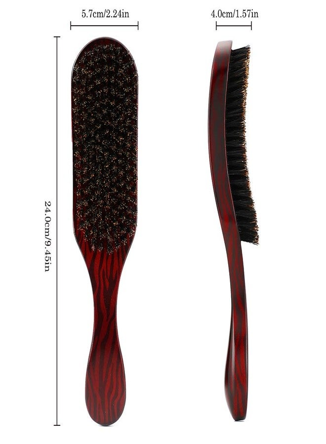 Haofy Natural Boar Bristle Hair Brush for Men Women Coarse Thick Curly Wavy Dry Damaged Hair Scalp Massage Suitable for Daily Use at Home Salon Travel Gym - Image 2