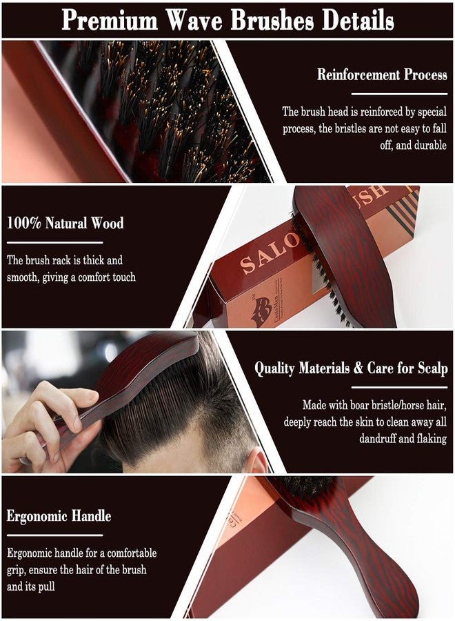 Haofy Natural Boar Bristle Hair Brush for Men Women Coarse Thick Curly Wavy Dry Damaged Hair Scalp Massage Suitable for Daily Use at Home Salon Travel Gym - Image 5