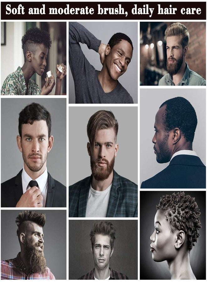 Haofy Natural Boar Bristle Hair Brush for Men Women Coarse Thick Curly Wavy Dry Damaged Hair Scalp Massage Suitable for Daily Use at Home Salon Travel Gym - Image 3
