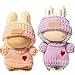 SHUOXUKE 2 Sets for Clothes 17cm15cm Outfits 4 Pieces Accessories Handcrafted Crochet Doll Clothes for Fashion Designer Ropa Collection with Hats Sweater Pink Purple - Image 3