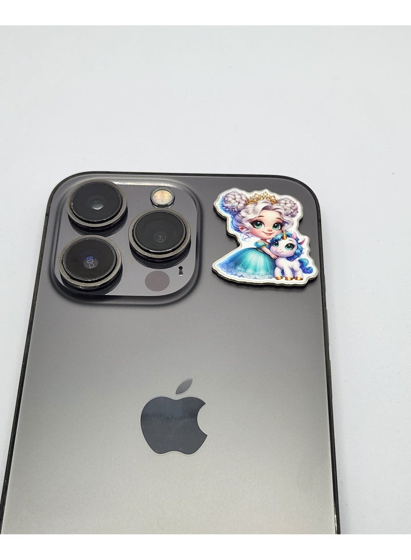 Acnor Cute Girl and Unicorn Enamel Lapel Stickers – Adorable Fantasy Accessory Display for Mobile, Laptop, I pad, Backpacks, Jackets, and Collectors Walls, Doors, Cars, Trucks, Motorcycles - Image 3