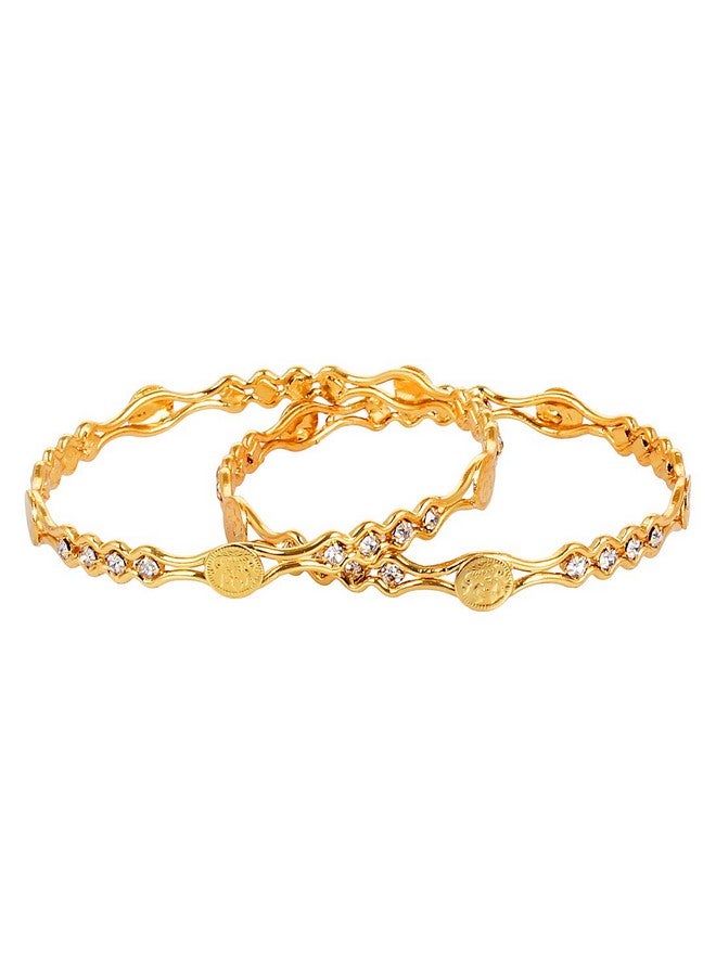 يو بيلا مجموعة أساور مطلية بالذهب من يو بيلا فاشون جوليري التقليدية للفتيات والنساء (2.6) - Image 2