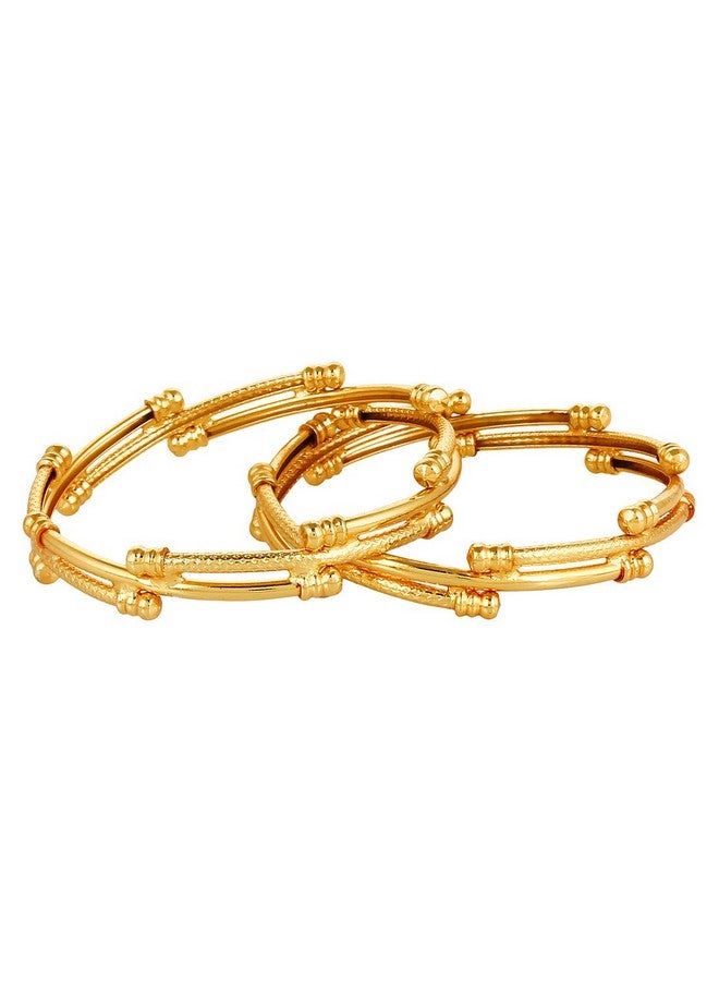 يو بيلا مجموعة أساور مطلية بالذهب من يو بيلا فاشون جوليري التقليدية للفتيات والنساء (2.6) - Image 4