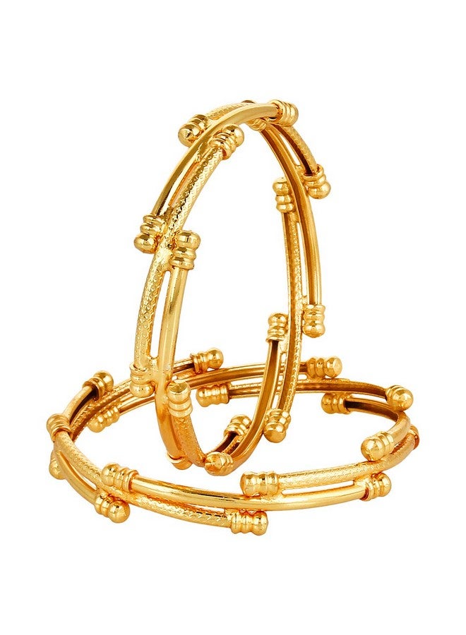 يو بيلا مجموعة أساور مطلية بالذهب من يو بيلا فاشون جوليري التقليدية للفتيات والنساء (2.6) - Image 3