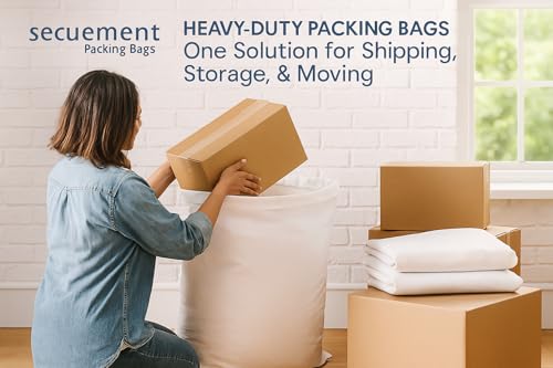 SECUREMENT Large HDPE White Storage Bags, 71 x 106 cm, 50 kg Capacity, Multipurpose Transport Bags (28 x 42 Inches) - Pack of 10 Boras - Image 3