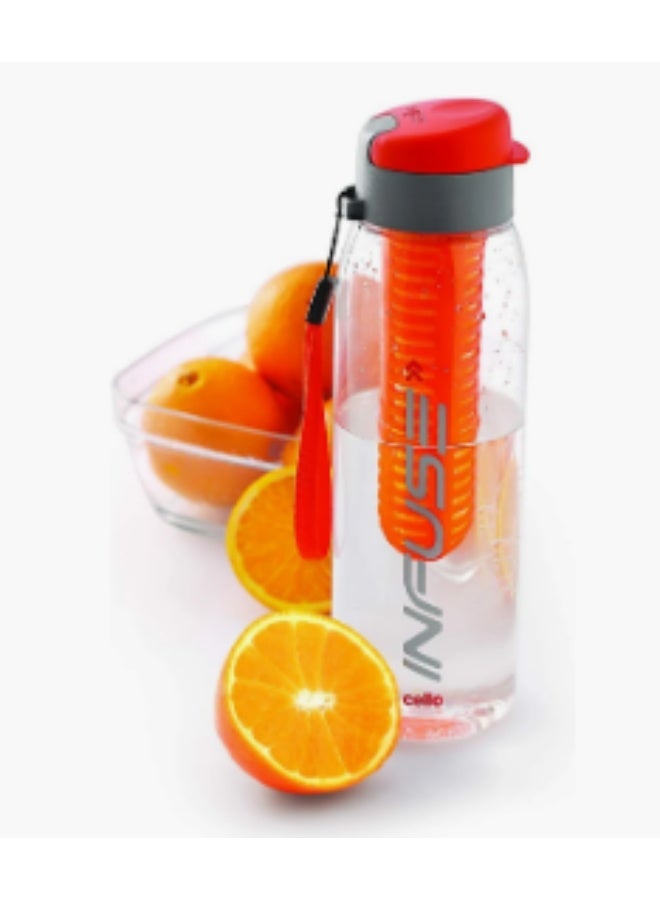 CELLO Infuse Plastic Water Bottle - Detox Bottle with Infuser Chamber - Leakproof Plastic Bottle with Wide Mouth Opening - Ideal for Gym, Office, Travel - 800ml, - Image 1