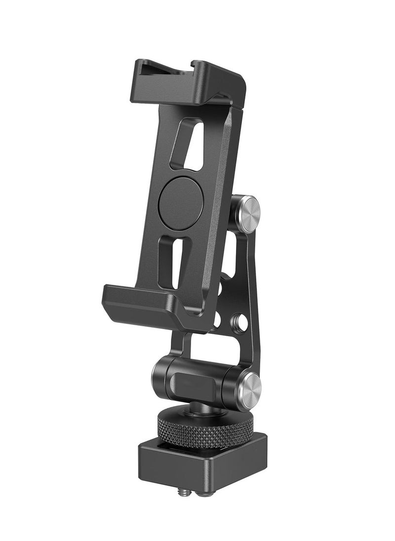 Generic - Phone Support for DJI Stabilizers, Free Adjustment Phone Mount Adapter with 1/4", 20 Threaded Hole and Cold Shoe for DJI RS 3  RS 3 Pro RS 3 Mini RS 2 RS C2  R S R SC, Tripod, 4301 - Image 1