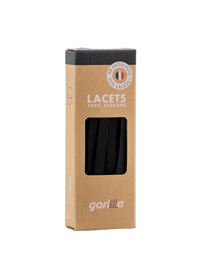 Gorilla Gorilla - Flat and Thin Elastic Shoelaces for Adults and Children - Save Time, Goodbye Knots, Hello Comfort - Ultra-Resistant Self-Locking - 110 cm x 4.5 mm - Image 1