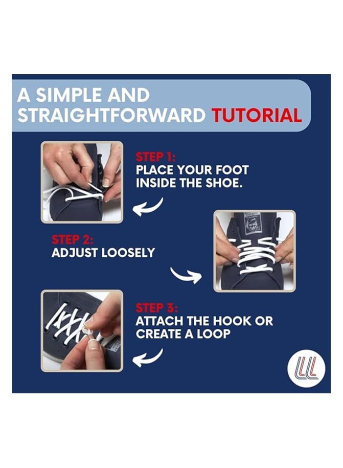 Gorilla Gorilla - Flat and Thin Elastic Shoelaces for Adults and Children - Save Time, Goodbye Knots, Hello Comfort - Ultra-Resistant Self-Locking - 110 cm x 4.5 mm - Image 2