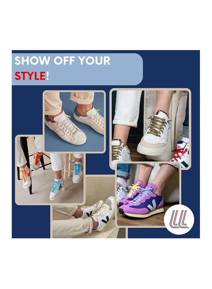 Gorilla Gorilla - Flat and Thin Elastic Shoelaces for Adults and Children - Save Time, Goodbye Knots, Hello Comfort - Ultra-Resistant Self-Locking - 110 cm x 4.5 mm - Image 4