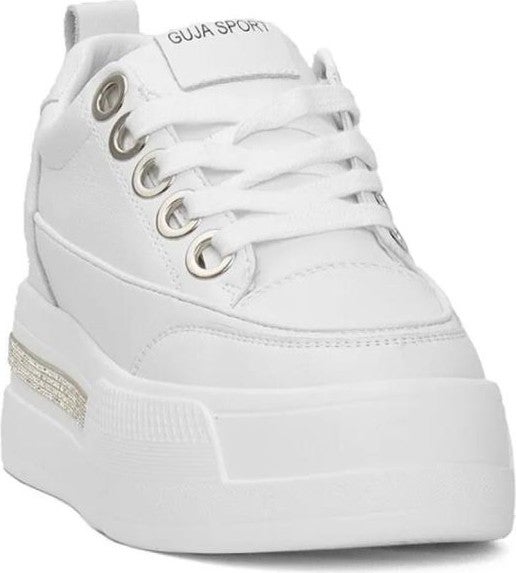 Bags Shoes Guja 24Y492 Women Genuine Leather High Sole Stoned Sneaker Sports Shoes  - Image 3