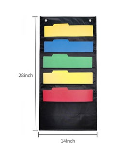 Loquat Wall Hanging File Organizer Black  - Image 2