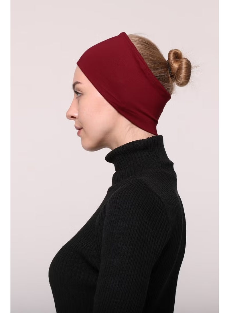 Altobeh Women's Combed Cotton Seamless Hijab Bandana Bonnet Sports Hair Band - Image 2