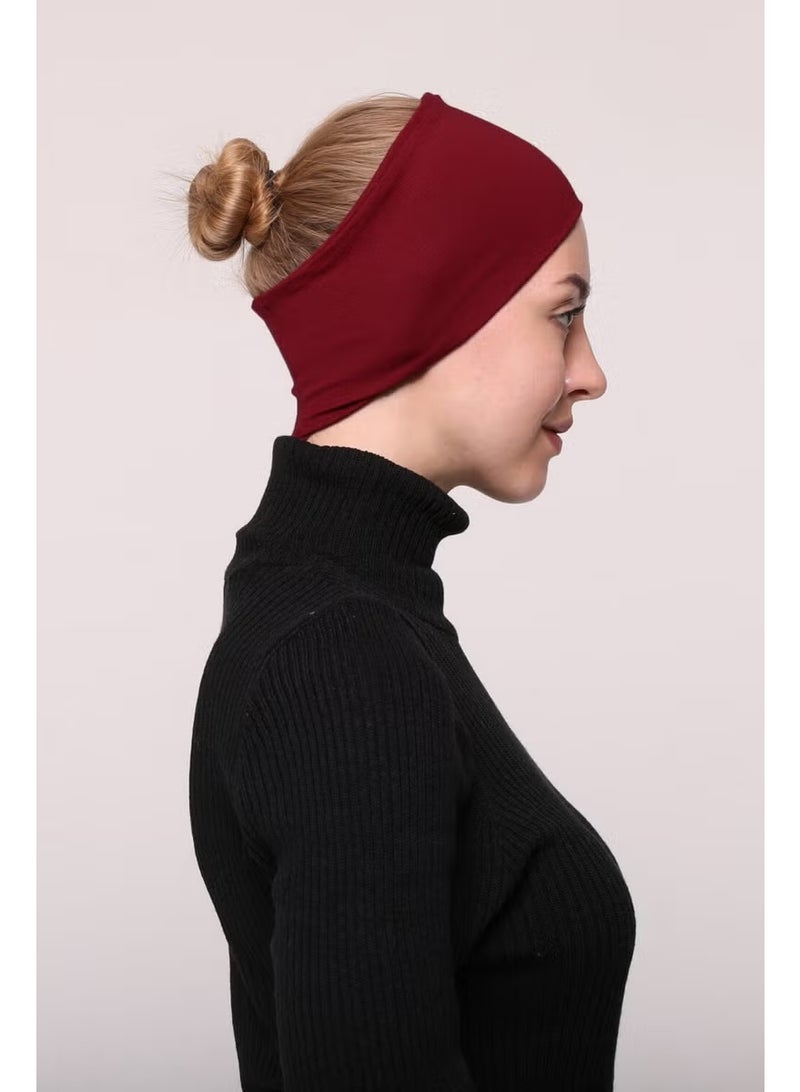 Altobeh Women's Combed Cotton Seamless Hijab Bandana Bonnet Sports Hair Band - Image 1