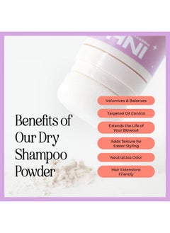INH Hair Non Aerosol Dry Shampoo | Volumizing Hair Texture Powder For Oily Hair | Vegan, Non Toxic & Color Safe Puff Shampoo For Women & Men | Sulfate, Chemical & Talc Free | No White Residue, 28G/1Oz  - Image 2