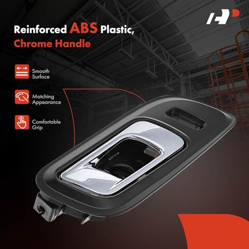 A-Premium Front Right Passenger Side Interior Door Handle Compatible with Ford Taurus/Police Interceptor Sedan 2013-2019, Special Service Police Sedan 2014-2018, Black Bezel with Chrome Lever - Image 3