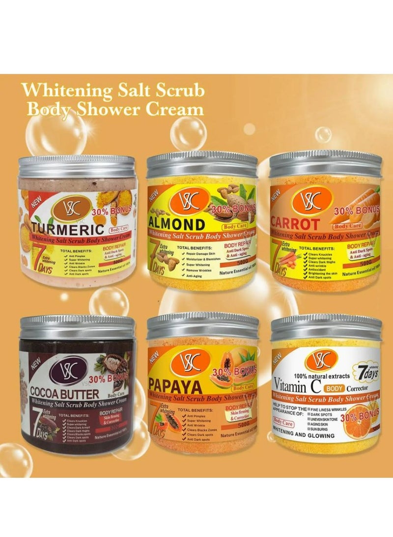 في إس سي مقشر الجسم بزبدة الكاكاو وملح التبييض الفائق 500 جم - Image 2