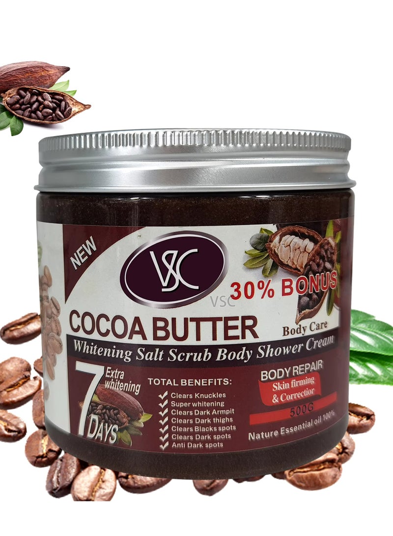 في إس سي مقشر الجسم بزبدة الكاكاو وملح التبييض الفائق 500 جم - Image 1
