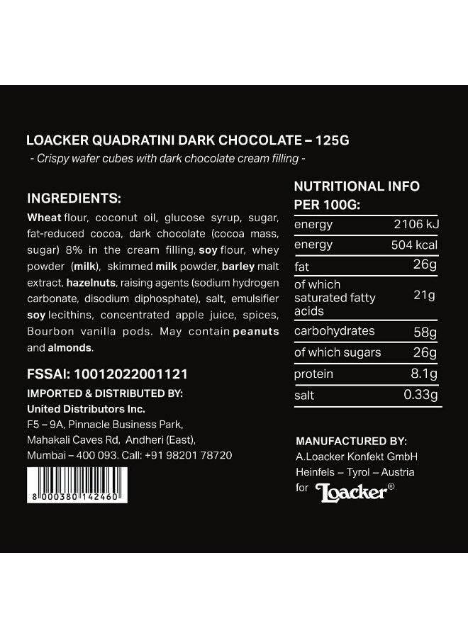 Loacker Quadratini Dark Chocolate Wafer – 12 Packs x 125g - Image 4