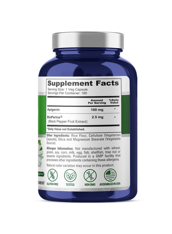 NusaPure نوسابور أبجينين 100 ملغ لكل كبسولة 180 كبسولة - بيوبيرين (غير معدلة وراثيًا، خالية من الغلوتين) - Image 2