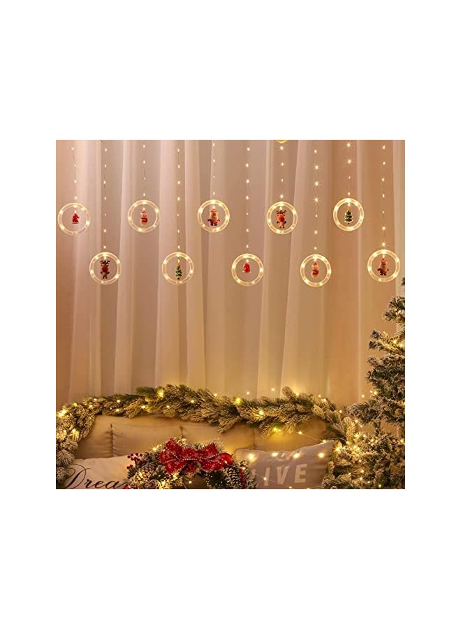 The Bros أضواء عيد الميلاد، 120 ضوء LED بطول 10 أقدام، أضواء زينة عيد الميلاد، مع أضواء فقاعية متلألئة، 10 أضواء دائرية لطيفة، قابلة للتوسيع للاستخدام الداخلي والخارجي، زينة شجرة عيد الميلاد، زينة حديقة - Image 3
