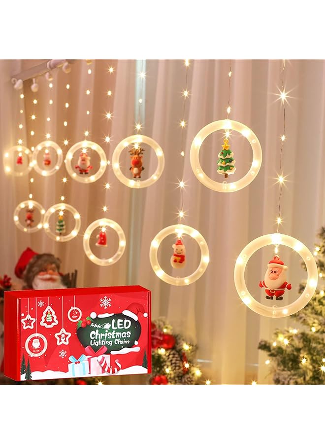 The Bros أضواء عيد الميلاد، 120 ضوء LED بطول 10 أقدام، أضواء زينة عيد الميلاد، مع أضواء فقاعية متلألئة، 10 أضواء دائرية لطيفة، قابلة للتوسيع للاستخدام الداخلي والخارجي، زينة شجرة عيد الميلاد، زينة حديقة - Image 1