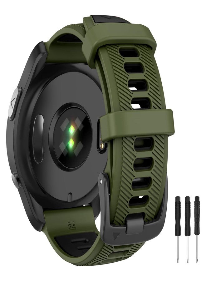 OVERSTEP Compatible with Garmin Forerunner 970, 965, 955, 945, 935 Replacement Band, 22mm Wide Interchangable Bands for Fenix 7, Fenix 6 GPS, Fenix 5 Plus Smart Watch - Image 1