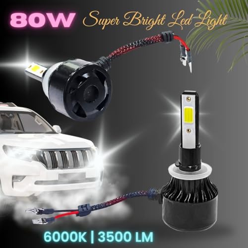 Auto Pearl 880/881/H27/H27SB Car LED Foglight Bulb, 80W 3500LM 6000k (White Light LED Foglight Bulb) compatible with Verna Fluidic 2011-2017 (Pack of 2) - Image 2