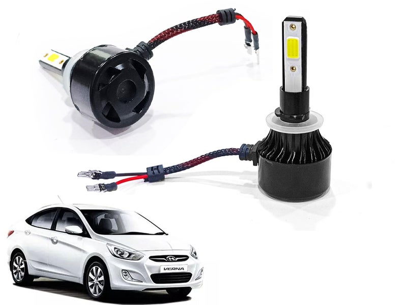 Auto Pearl 880/881/H27/H27SB Car LED Foglight Bulb, 80W 3500LM 6000k (White Light LED Foglight Bulb) compatible with Verna Fluidic 2011-2017 (Pack of 2) - Image 1