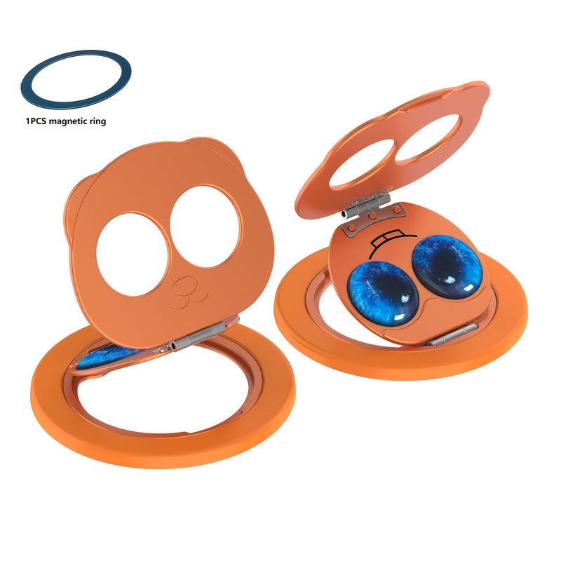 Orange Panda Foldable Magnetic Phone Holder Hands Free Stand Car Desktop - Image 1