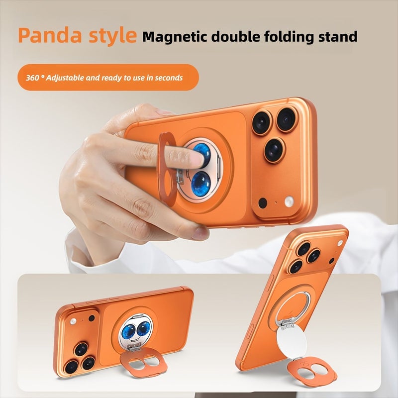 Orange Panda Foldable Magnetic Phone Holder Hands Free Stand Car Desktop - Image 3