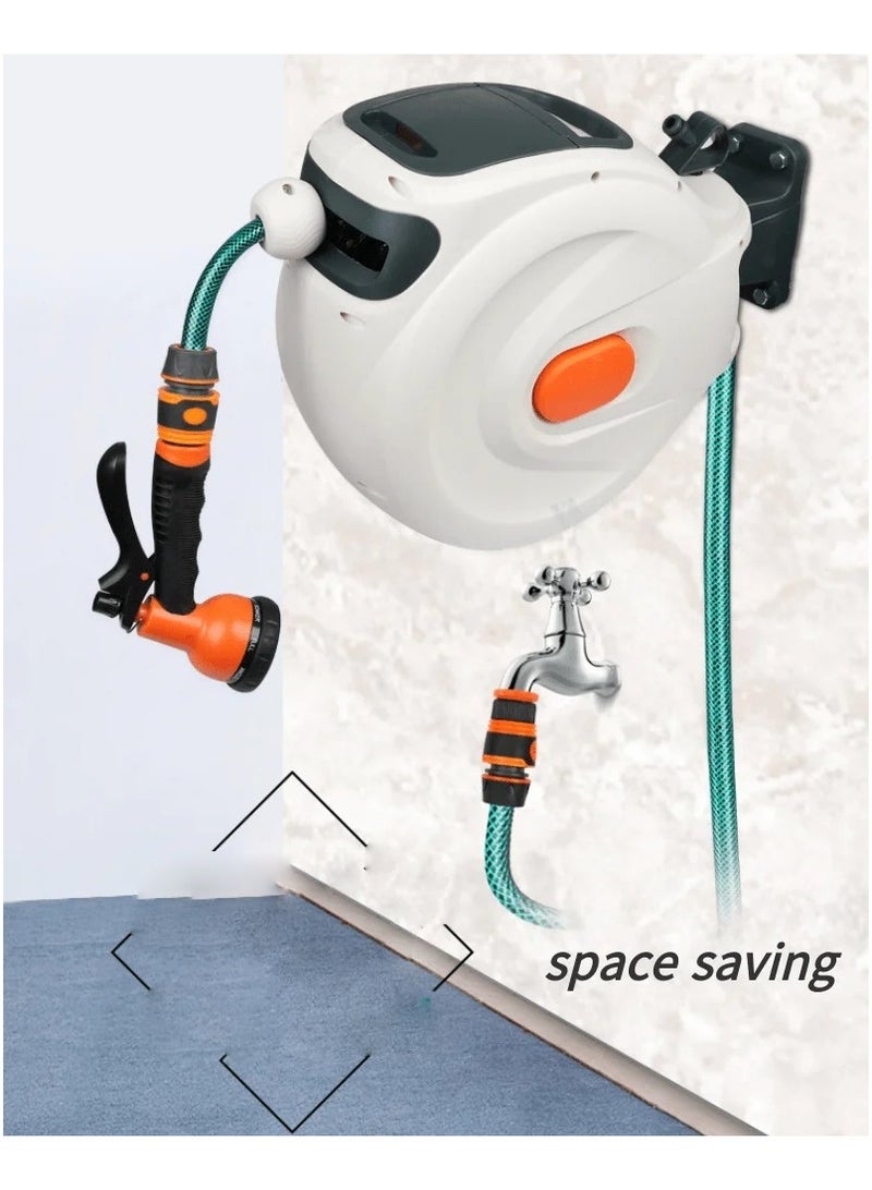 AROAQ Auto Telescopic Pipe Roller Coiler High-pressure Water Gun Garden Tool Car Washing Equipment Hose Reel With 10M Hose - Image 3