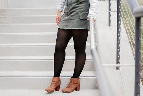 No nonsense Women's Super Opaque Control-Top Tights, Black, Small - Image 4