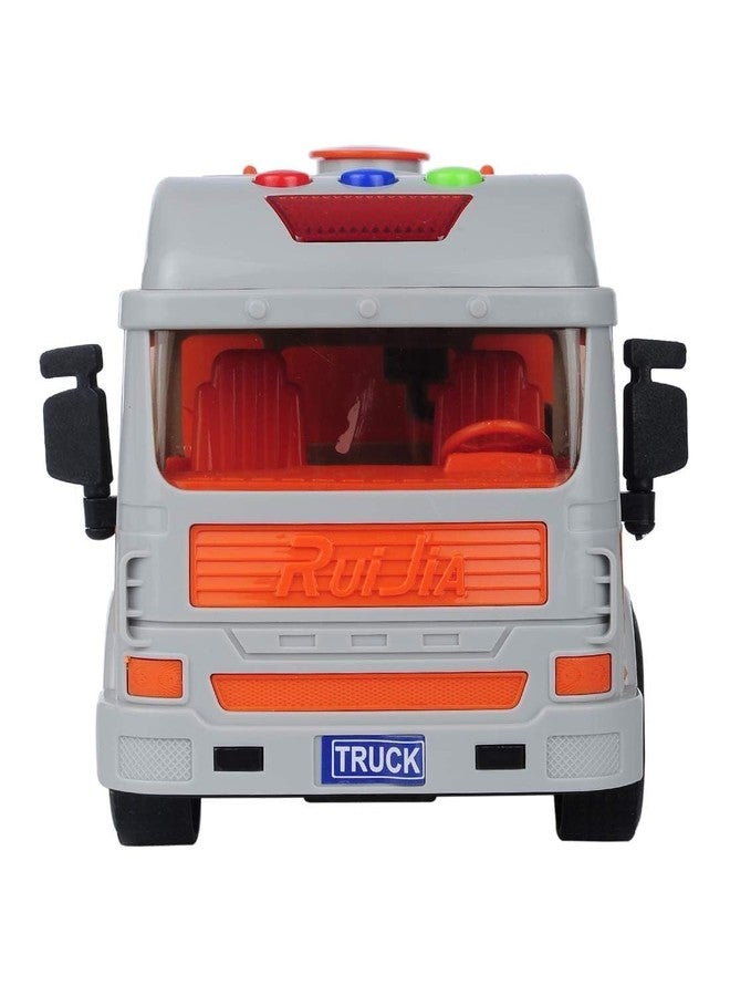 AK ANOLIHK Kids Super Tanker Truck Toy with Lights & Sound, 23cm Oil Tanker Lorry, Friction Powered Heavy Duty Transport Vehicle for Boys & Girls, Construction & Transport Play Truck Toy - Image 4
