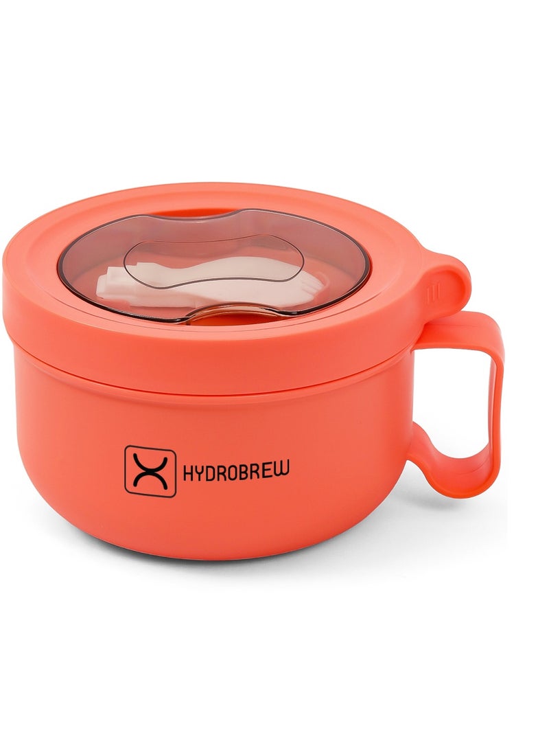 HYDROBREW Lunch Box with Folding Spoon - Pink - Image 1